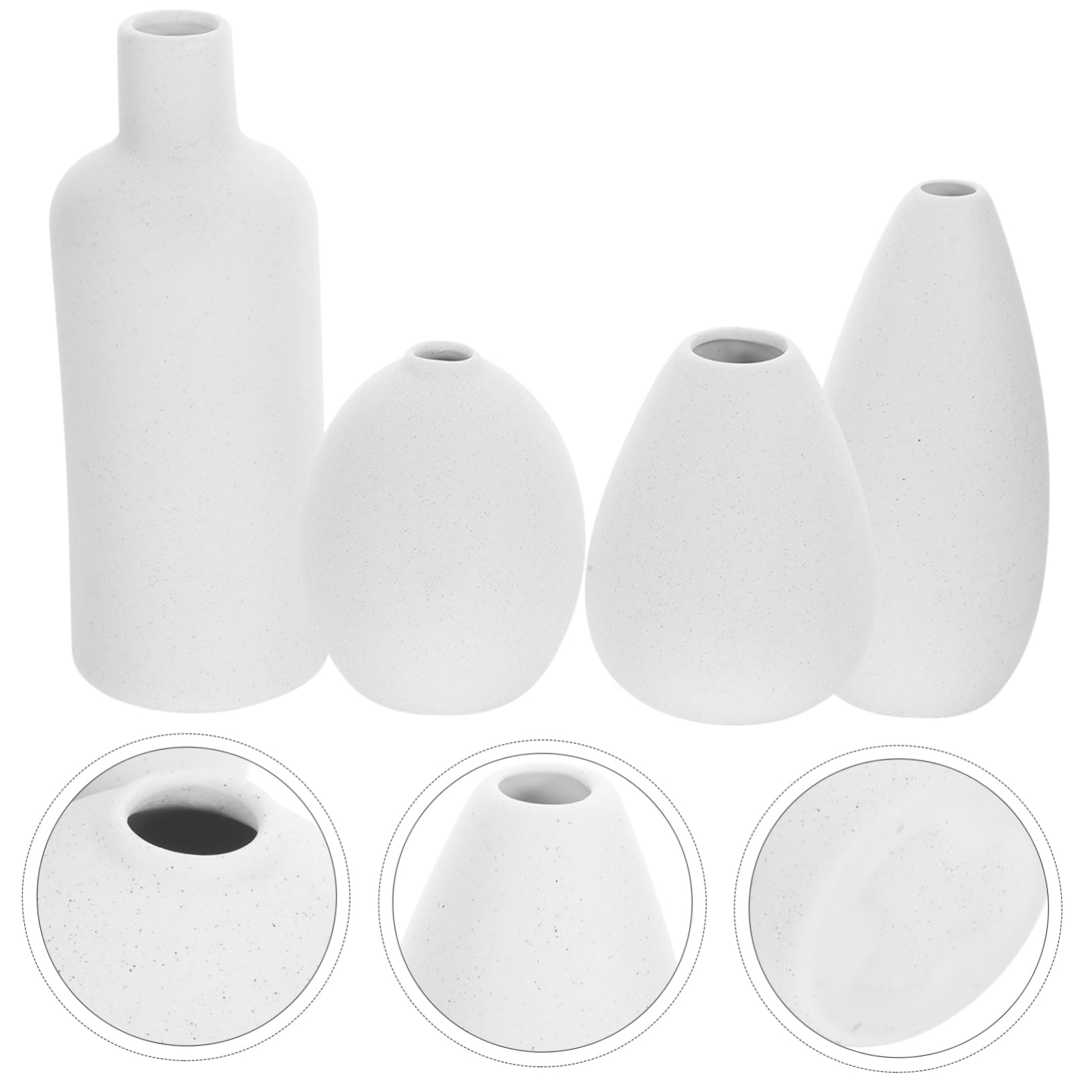 TOPBATHY 4pezzi Vasi in Ceramica Per Fiori Vasi Decorativi Per Composizioni Floreali Secche Da Tavolo Per Pranzo Per Libreria