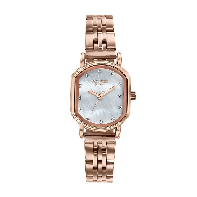 Sonata Poze 8 Quartz Analog with MOP-White Dial IP Rose Gold Stainless Steel Strap Watch for Women - SP80161WM01W