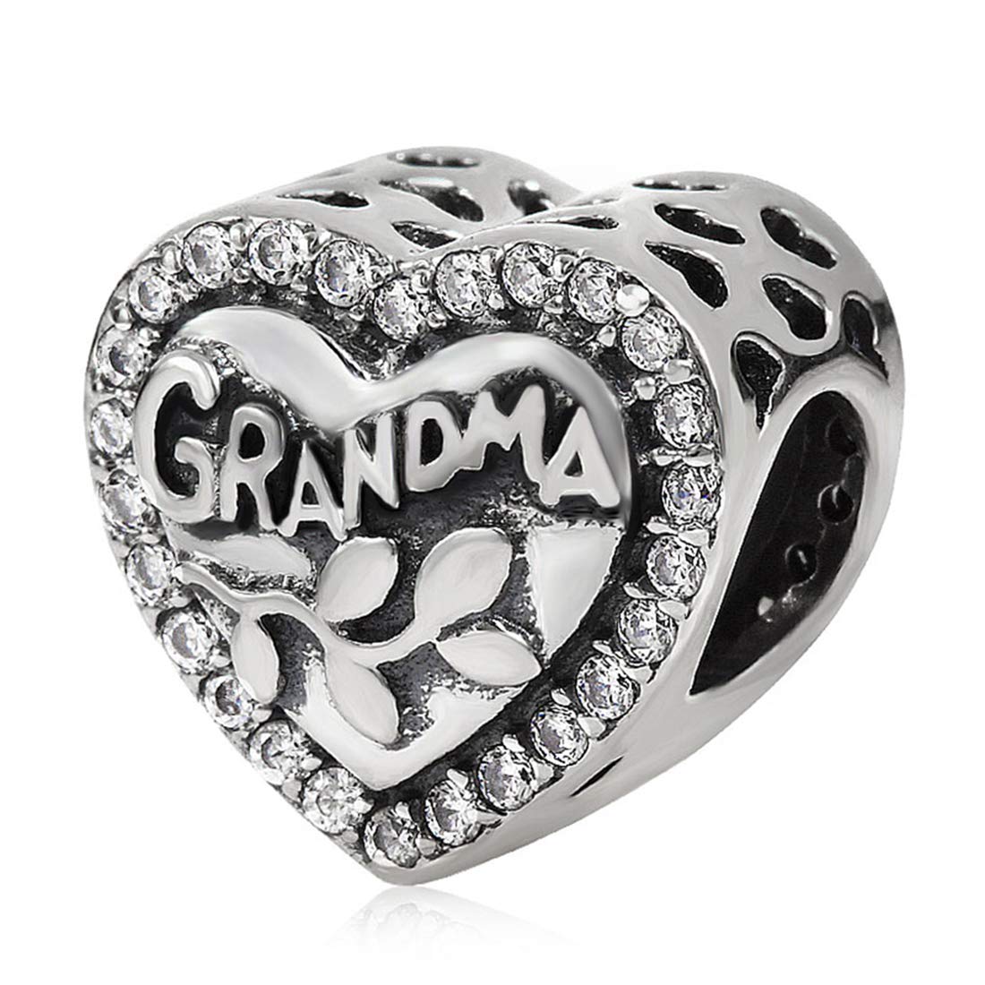 Grandma Charm 925 Sterling Silver Super Mom Family Charm Sister