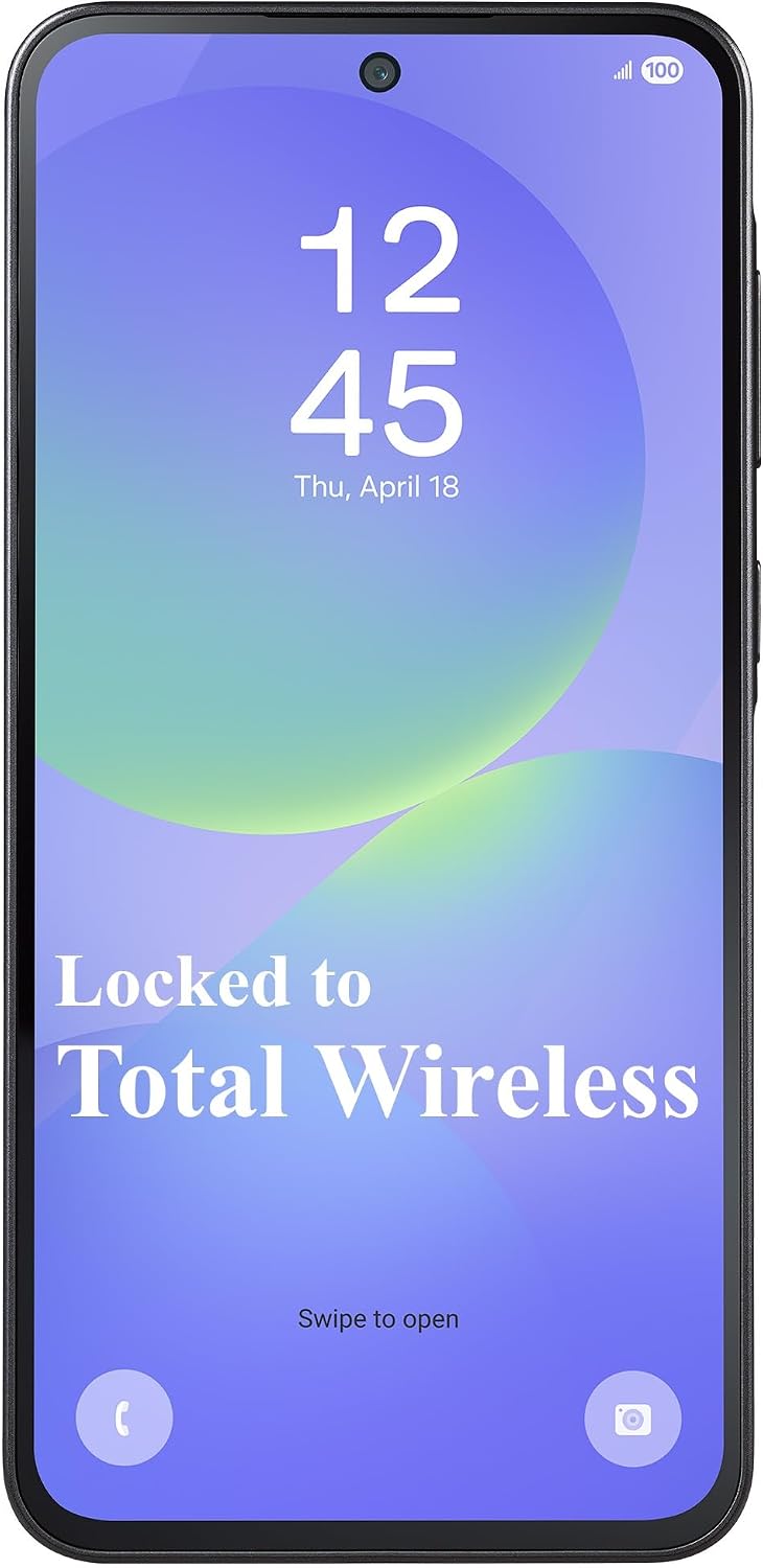 total wireless Samsung Galaxy A36 5G, 128GB Storage | 6.7” FHD+ 120Hz Super AMOLED Display | 50MP OIS Camera | 5000mAh Battery | 45W Super Fast Charging Locked | Prepaid Smartphone
