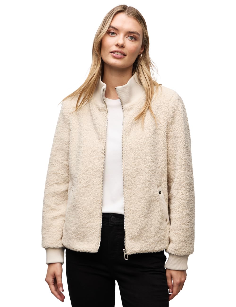 Street One Damen Teddy-Jacke mit Details