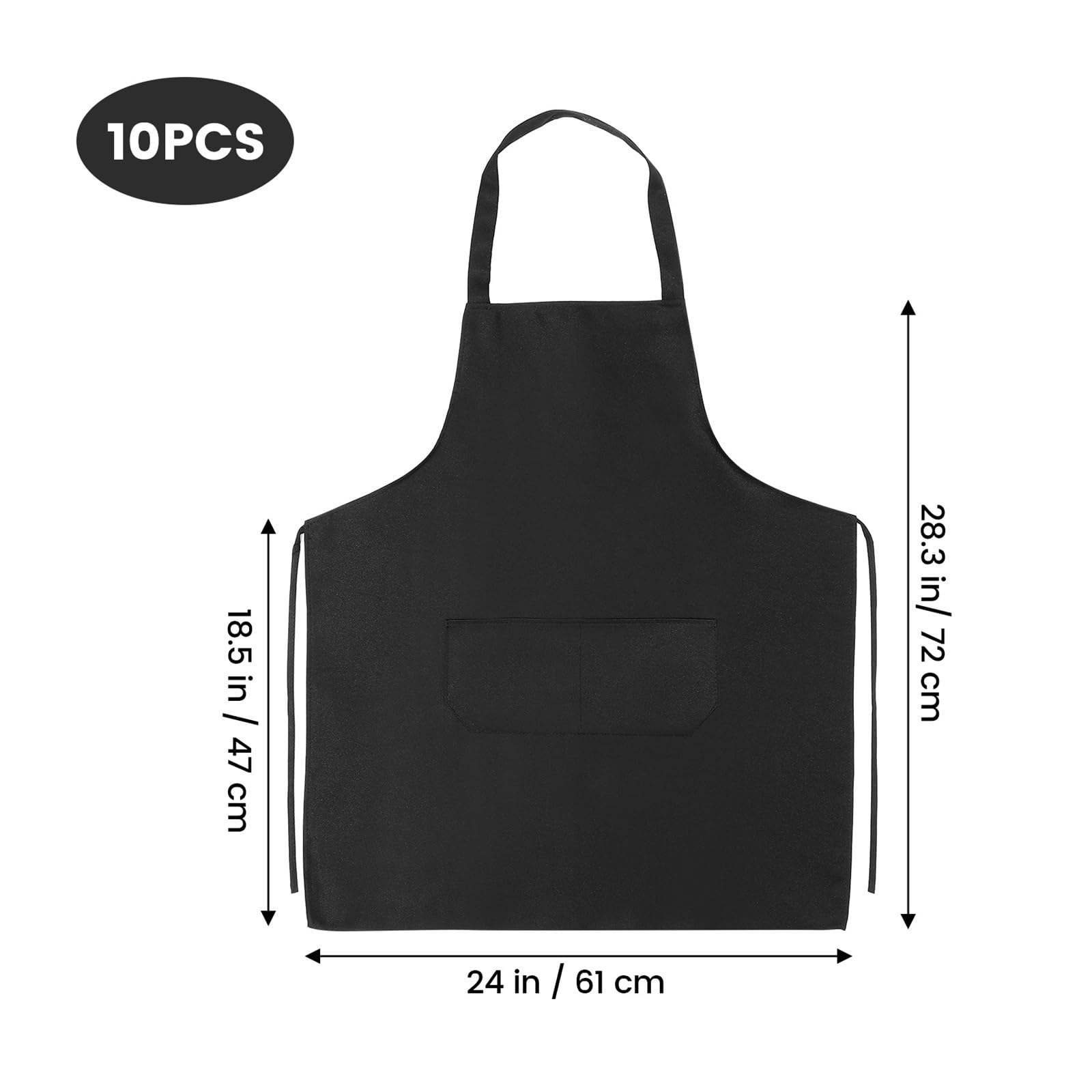 Grembiuli da cucina unisex in confezione 10: abbigliamento lavoro semplice for la casalinga, for uomini e donne