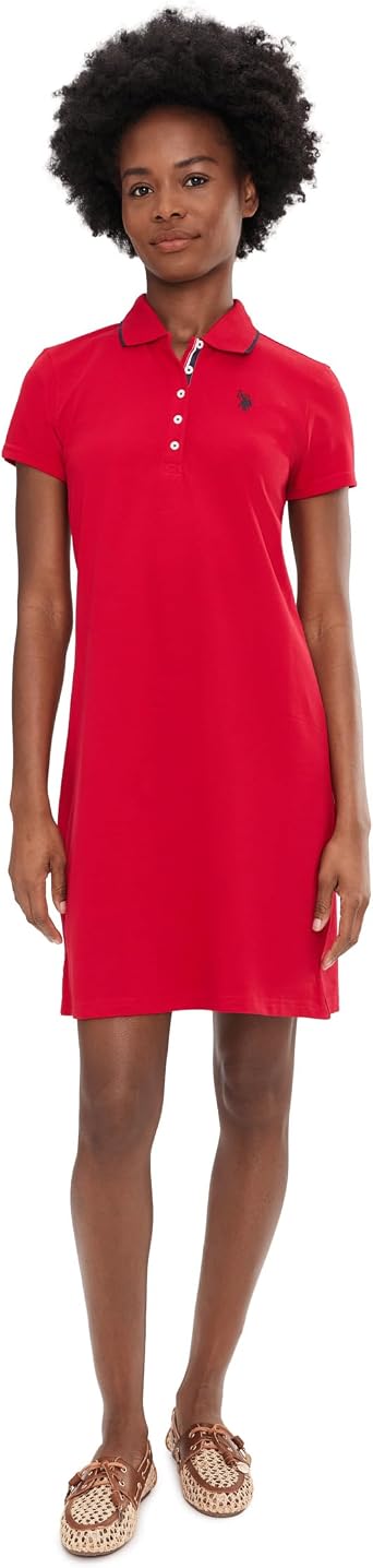 U.S. Polo Assn. Womens Tipped Polo Dress