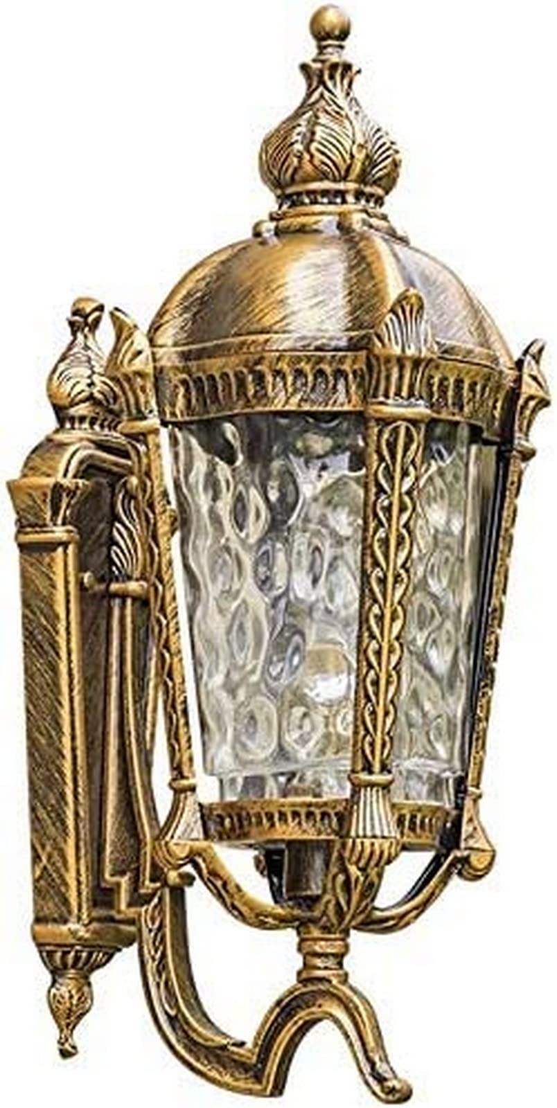 VDOQTLJT Wall Sconces Garden Light Retro Lamp Outdoor Waterproof 18.8inch Lantern Mounted Sconce E27 European Lighting Compatible with Courtyard Gate Villa D