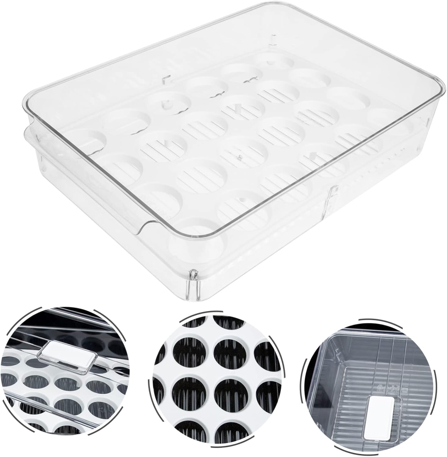 Veemoon Egg Organizer Storage Box Refrigerator Egg Storage Fridge Preservation Box