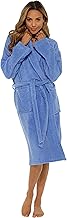 Ladies Terry Towelling Cotton Dressing Gown Bathrobe Highly Absorbent Women Hooded and Shawl Towel Bath Wrap