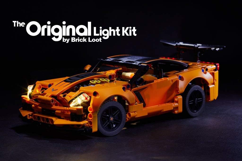 Brick Loot Deluxe LED Light Kit for Your Lego Technic Chevrolet Corvette ZR1 Set 42093 (Lego Set Not Included)