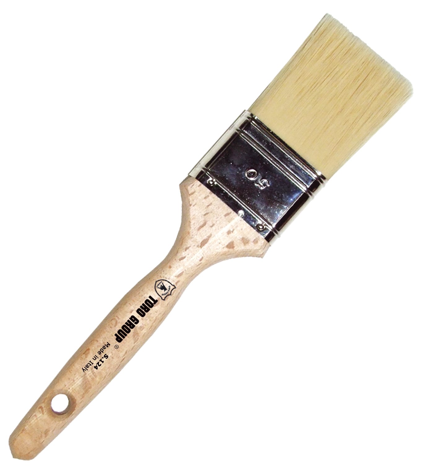 Capaldo PENNELLESSA MISTA M. CO LEGNO S. 124 MM. 60 in setola mista, manico in legno, ghiera nichelata. Per smalti sintetici e all acqua. Larghezza 60 mm PZ