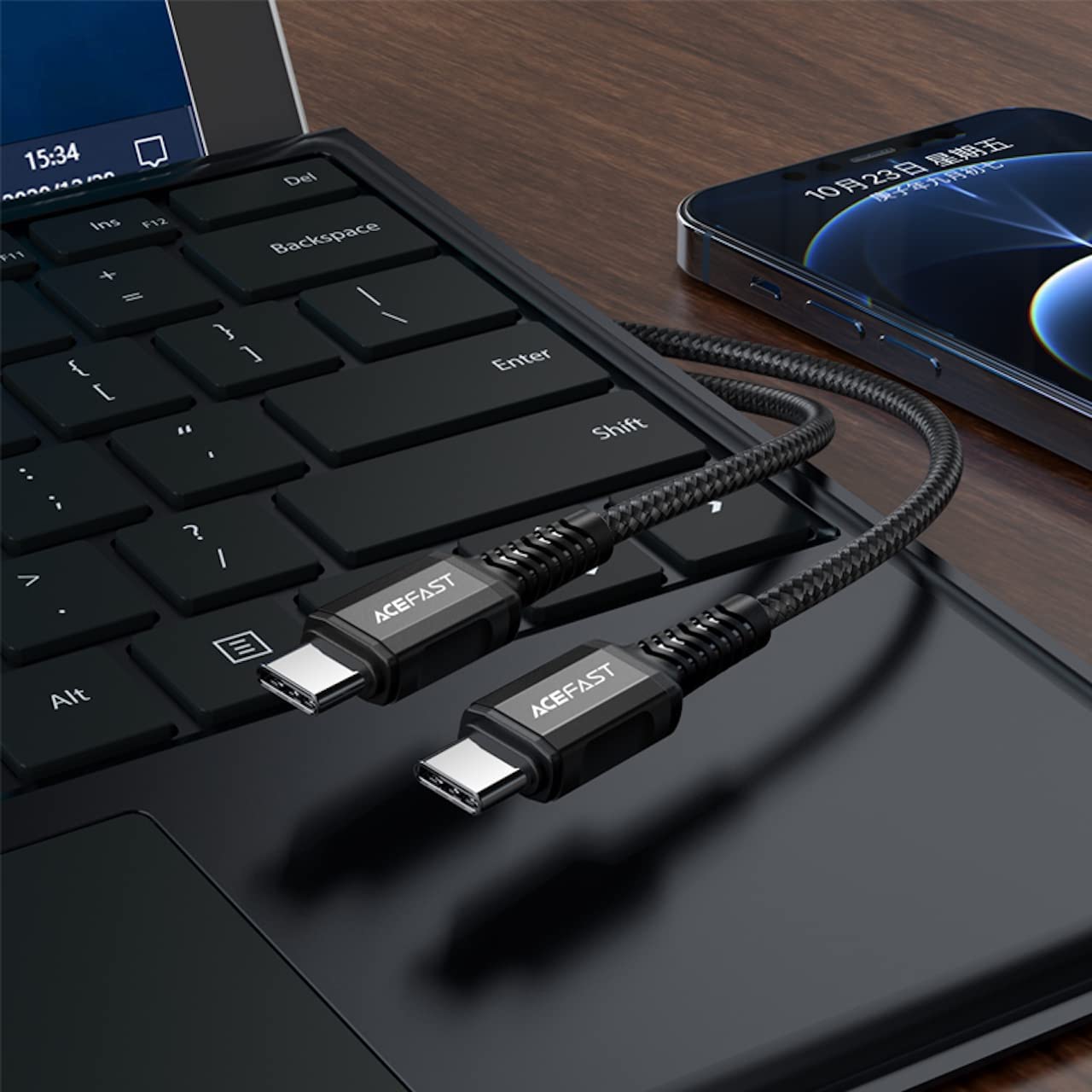 Acefast USB-C to USB-C PD60W Güç 1.2 Metre Kablo - C1-03