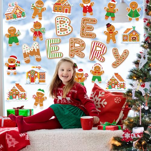 Machomby 48 peças recortes de natal decorações de quadro de avisos de natal seja feliz casa de natal