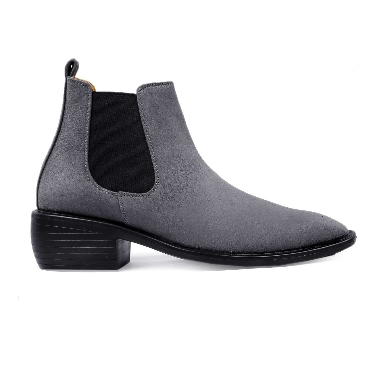 Mens 2 Grey Inch Heel Height Increasing Suede Grey Casual Chelsea Boots-8 UK (B0BNDCP16B) Amazon Price History, Amazon Price Tracker