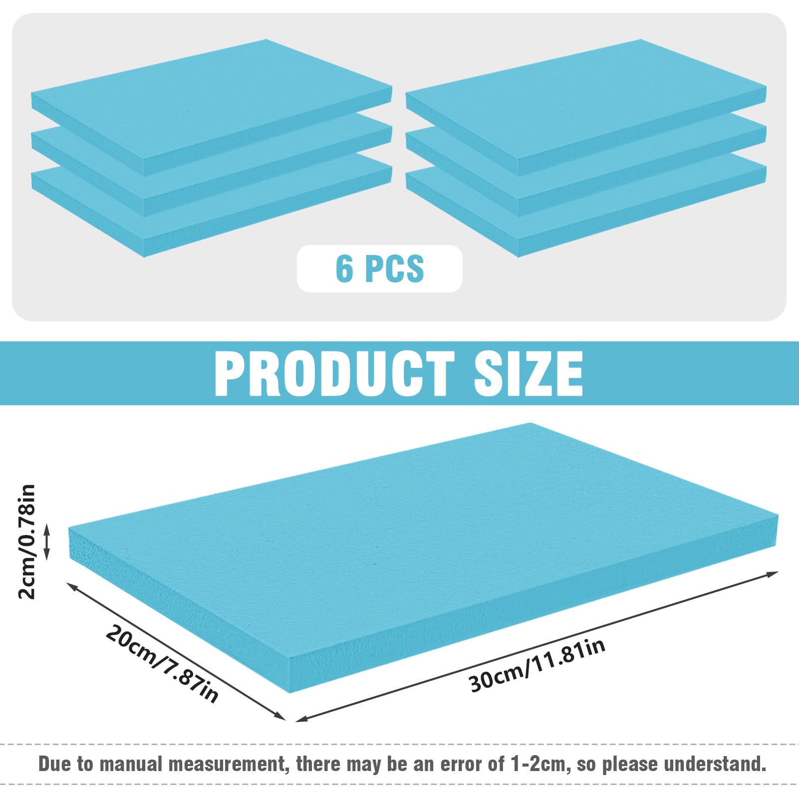 MeYuxg Pack of 6 Foam Board, Styrofoam Panels for Model Making Crafts DIY Hard Foam Board, Foam Mat - Image 2