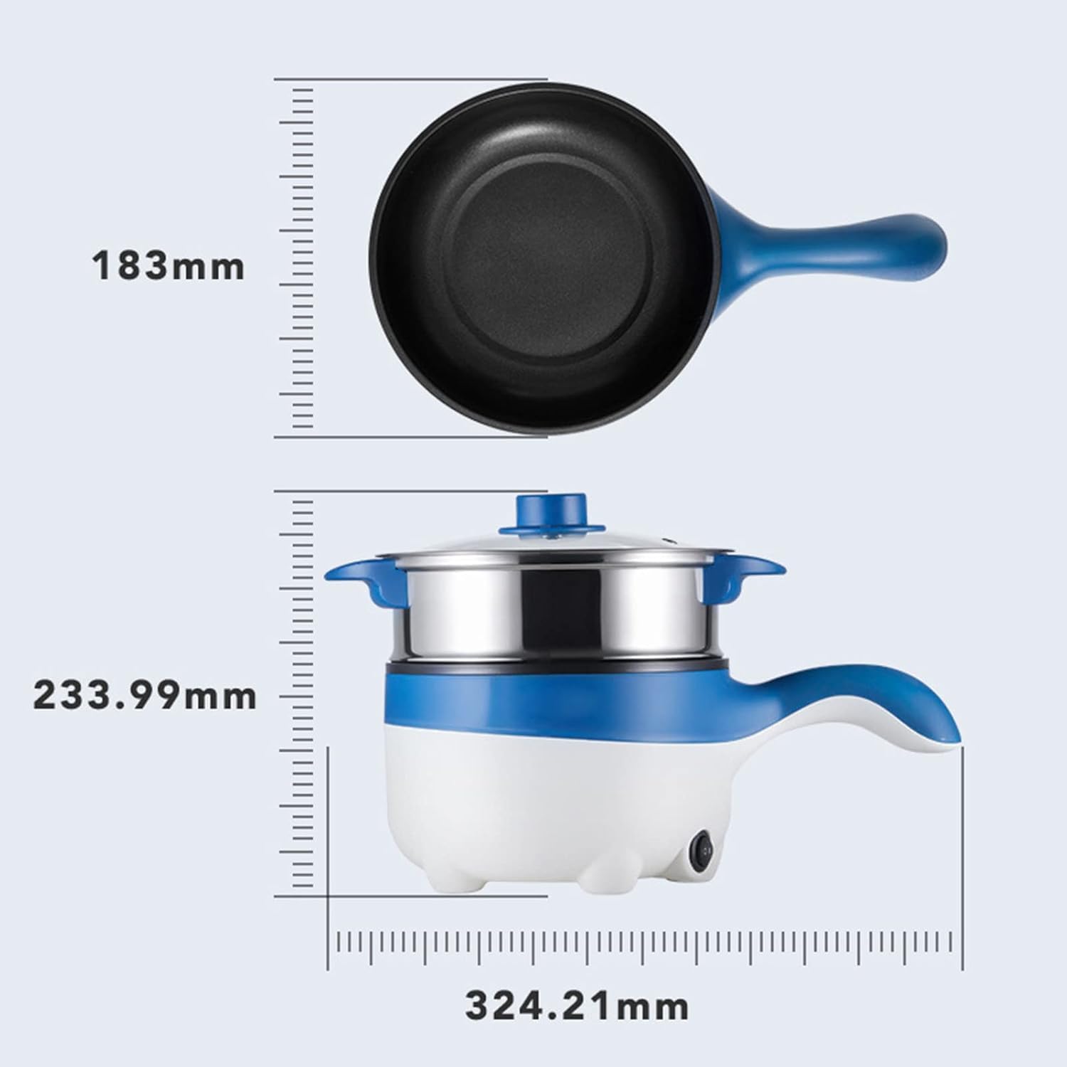 Elektryczne Naczynia Do Gorących Garnków Apehren, 2l Nieprzywierające Smażenie P Z Parowarem, Multicooker 12 V / 24 V Do Smażenia, Pieczenia, Gotowania Ramenu, 24vgreen