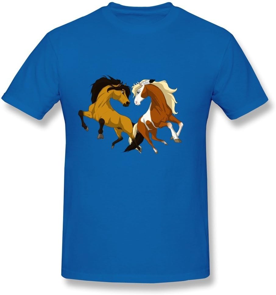 MOYI Men's Spirit Stallion Of The Cimarron T-shirt Royal Blue Medium Apparel