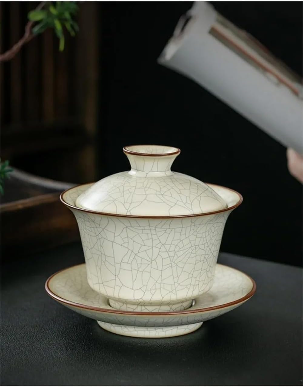180ml Kungfu Tea Set Ice Cracked Large Household Tea Bowl Tea Cup