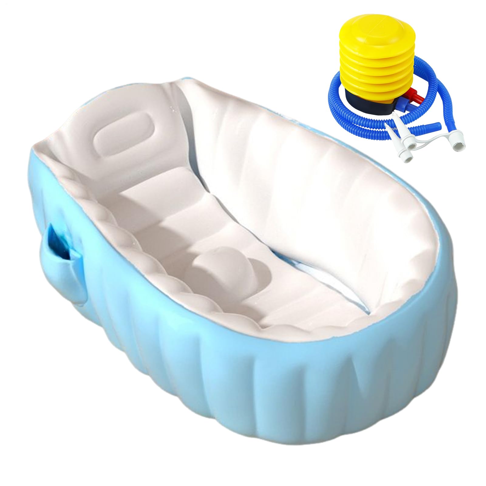 Vasca Da Bagno Da Viaggio per Neonato Catino Pieghevole Essenziale Bimbi 2+ | Vasca Portatile Bambini Con Pompa A Pedale Casa Interno Bagno Hotel Esterno Viaggio Vacanza Bambini Piccoli