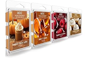 UCC Plant Based All Natural Wax Melts, Strong Fragrance, Long Lasting Premium Soy Scented Tarts