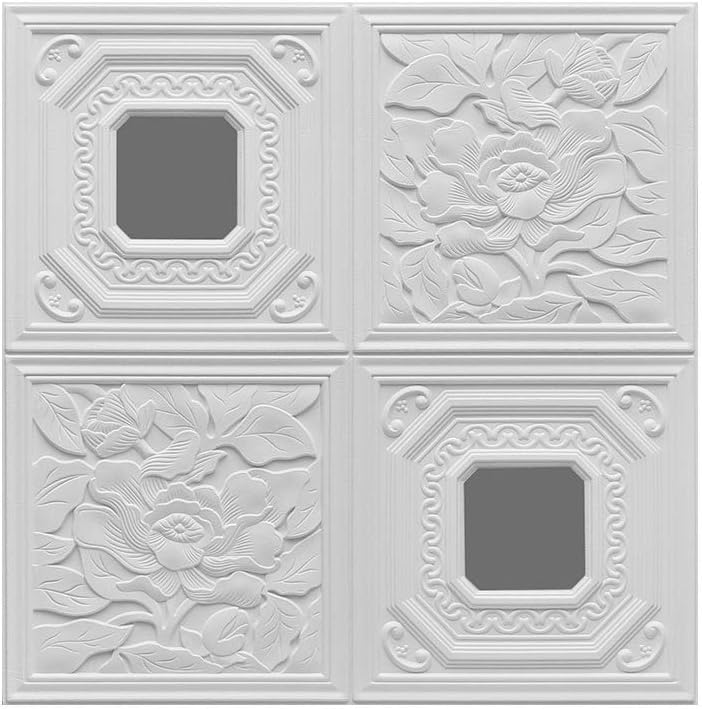 YanLin 5Pcs 3D Tile Sticker Removable Wallpaper Tile 3D