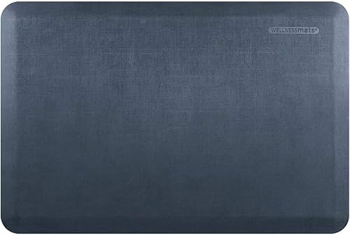 WellnessMats Linen - Tapete antifatiga de 34 pulgadas, comodidad y soporte, antideslizante, no tóxico, 24 x 36 x 34 pulgadas, laguna