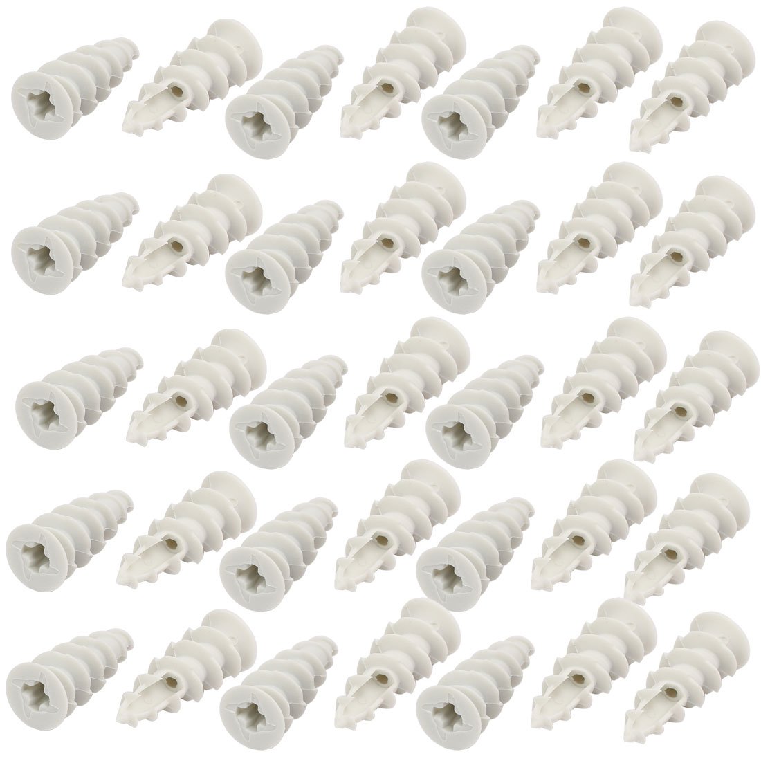 Aexit 14mmx38mm Pointed Tip Hollow-Wall Drywall Anchor Self-tapping Screw 35 Sets (88ff1a844830917ab15c7249979b598a)