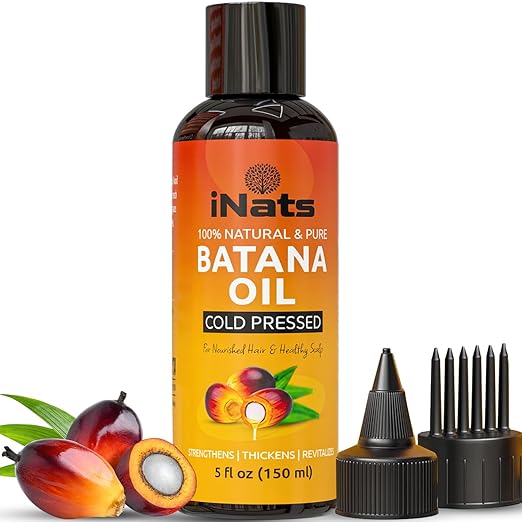 Premium Raw Batana Oil for Hair Growth (5 Fl Oz) - Dr. Sebi 100% Pure & Batana Hair Growth Oil from Honduras - Organic & Natural - Deeply Nourishing Scalp for Thicker & Stronger Hair for Women & Men