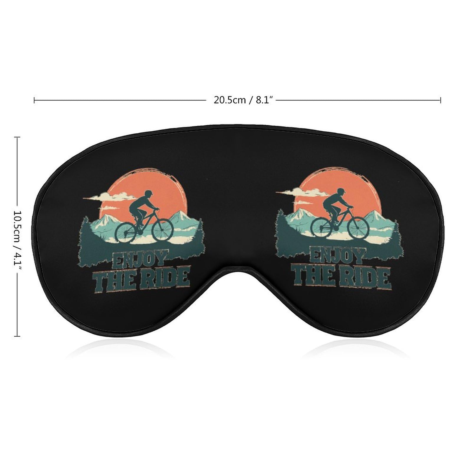 Enjoy The Ride Cycling Cyclist Sleep Mask Eye Shade Cover Adjustable Strap for Travel Lunch Break Women Men