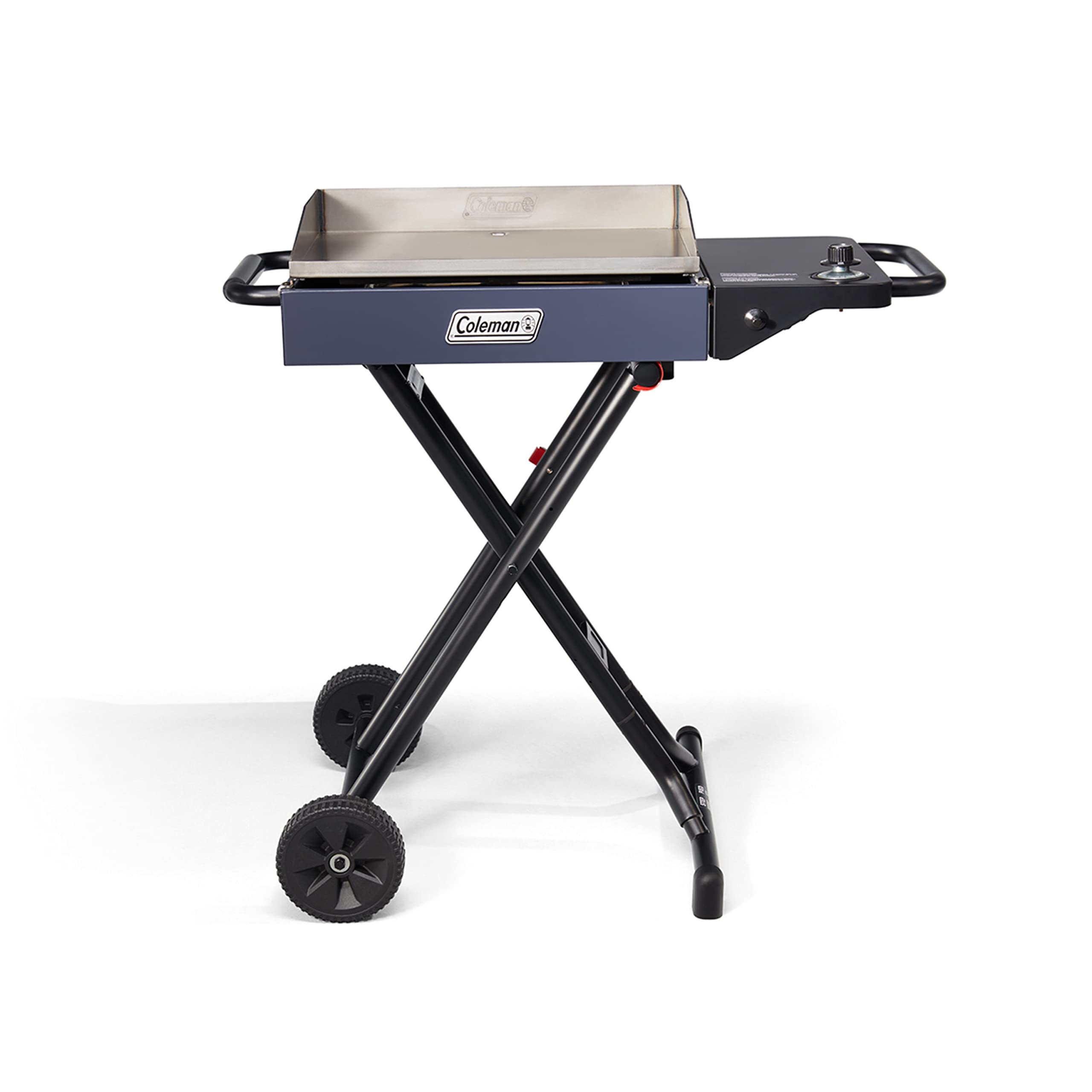 Coleman RoadTrip Griddle, 19"/24" Propane Griddle with Instastart Ignition, Even Heat Distribution, Grease Tray & Optional Lid; Portable Griddle with Scissor Legs & Wheels for Camping & Tailgating