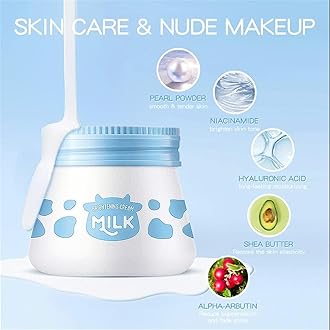 Milk Skin Cream Face Moisturizing Hydrating Brightening Nourishing Cream, Milk Brightening Creams, Soothing Brighten & Plump Skin, Anti Aging & Wrinkle Facial Cream, 55g (3pcs)