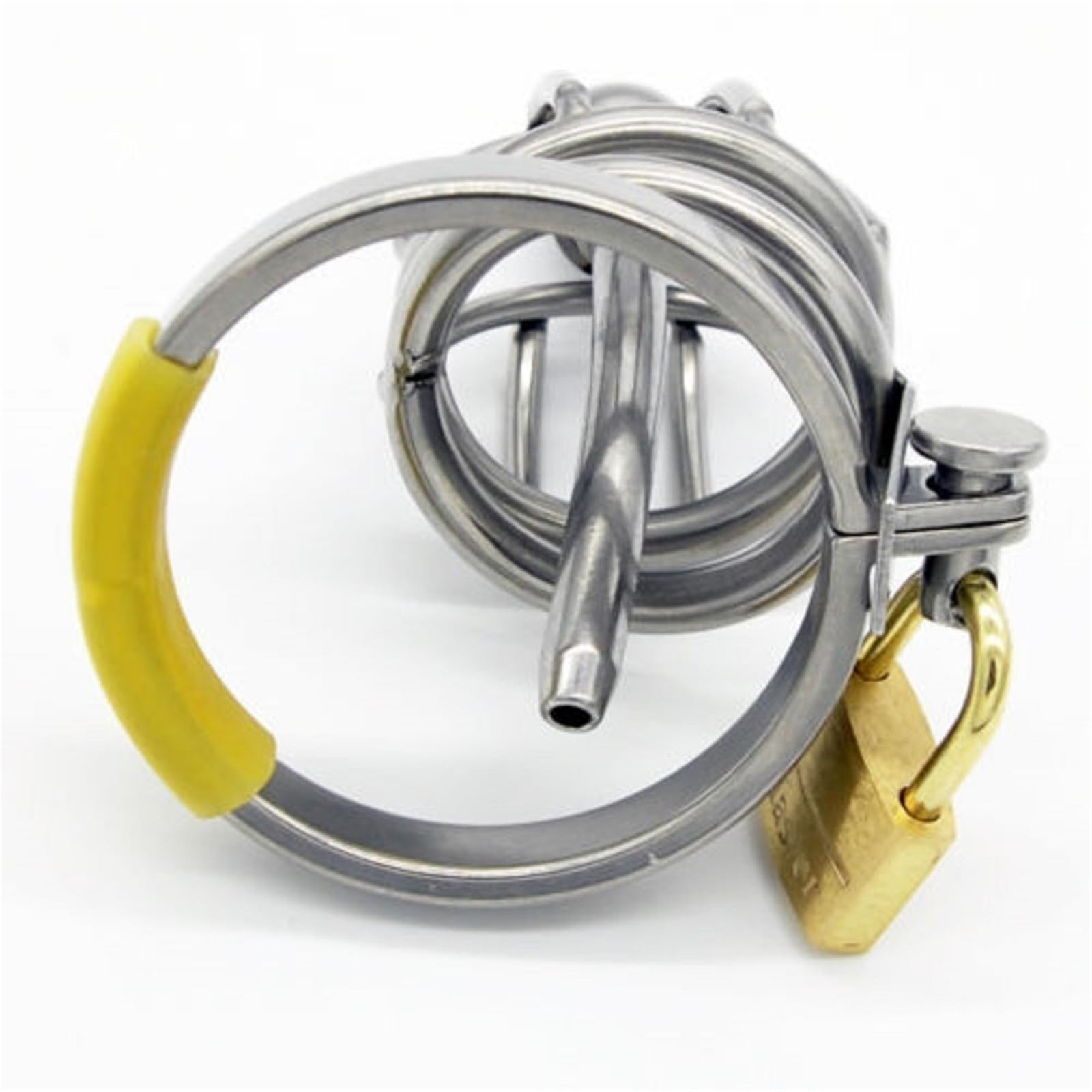 Edelstahl Keuschheitsgürtel Für Männer, Harnröhrenschlauch, Peniskäfig, Länge 46mm