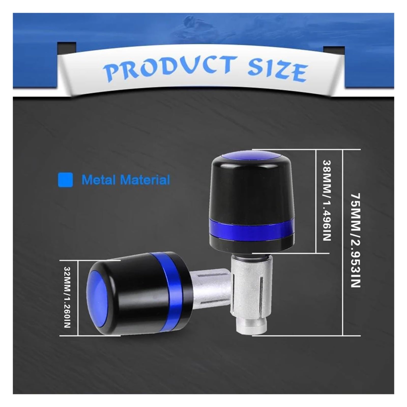 Manopole per Moto Terminale del Manubrio Per KA&WASAKI Z900 Z900 Z 900 2016-2024 Manopole Per Manubrio Moto Estremità Dell'impugnatura(T)