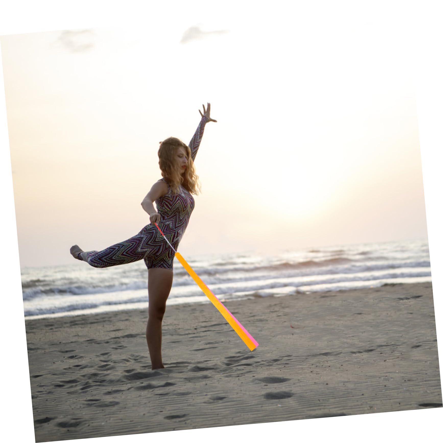 Mikikit 2sets Dance Props Rhythmic Gymnastics Ribbons Multicolored Streamers Boys and Girls Fun Wand 3pcs*2