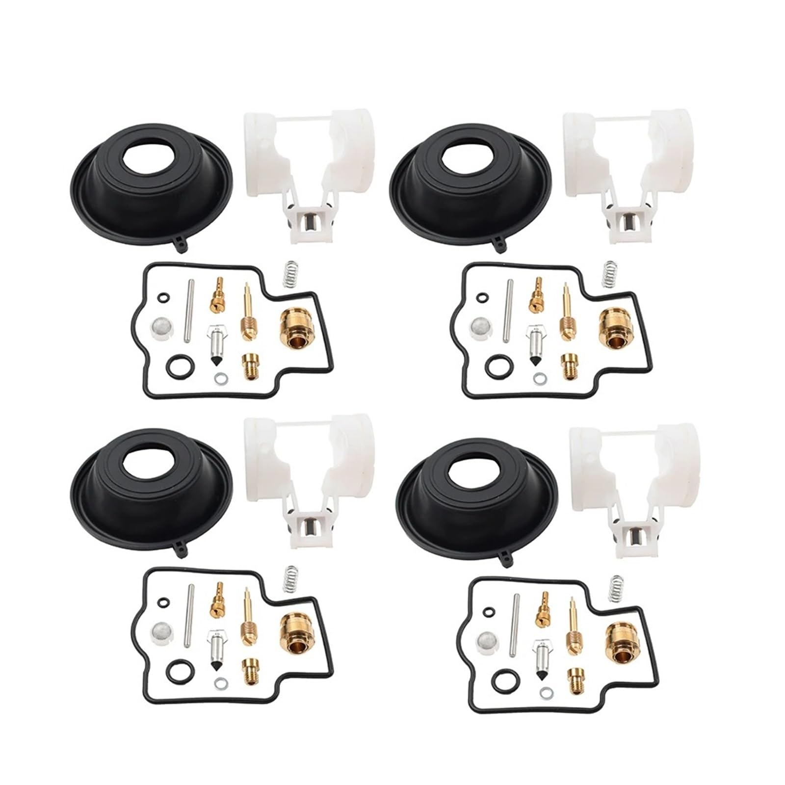 Kit De Reparación Carburador para Motocicleta 4 Unidades Diafragma Flotador para Kawasaki para ZX600 para Ninja para ZX-6 para ZX6R 1990-2005