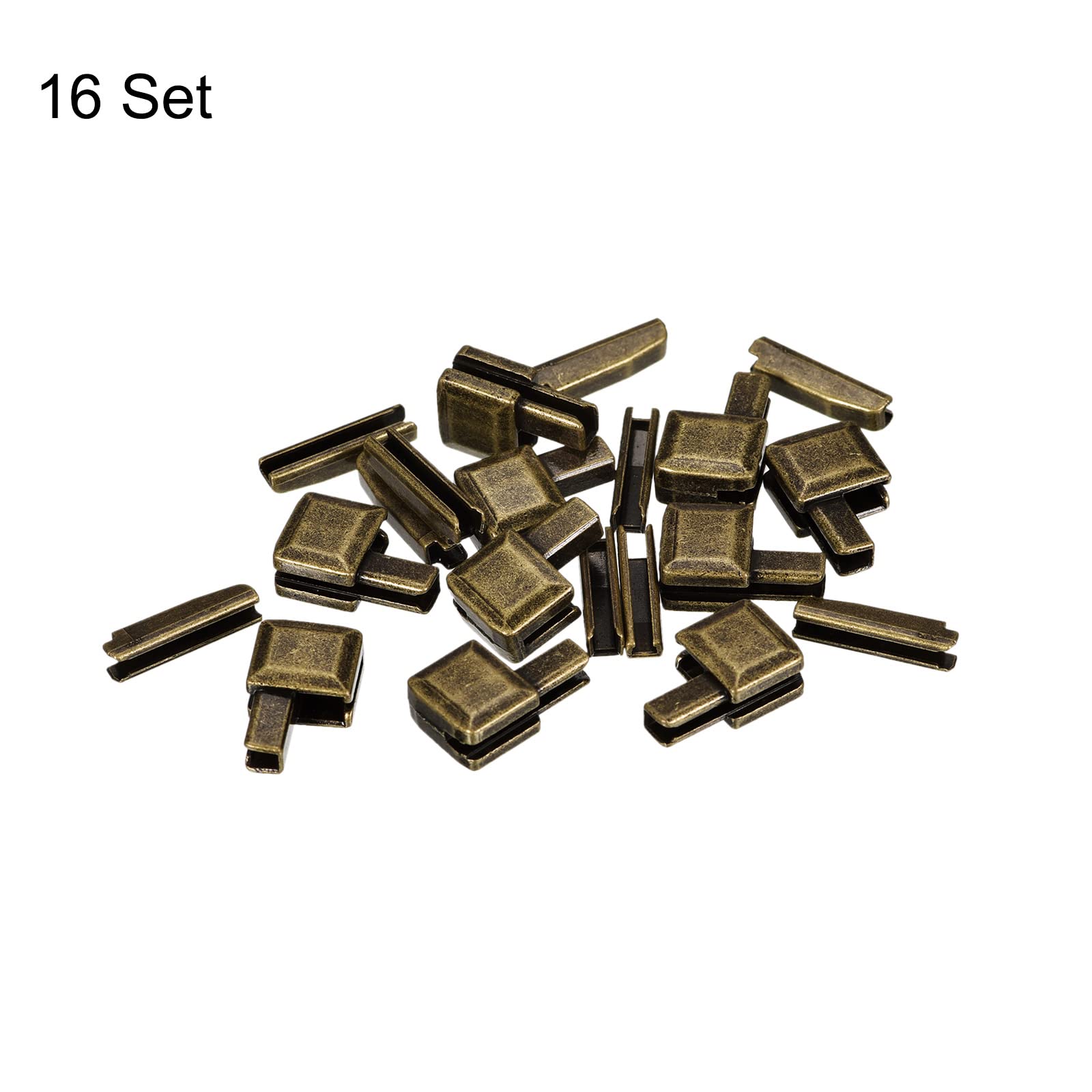Sourcing Map Reißverschluss Stopper - 100 Stück #8 U-Form Stopper, Metallisch Schwarz