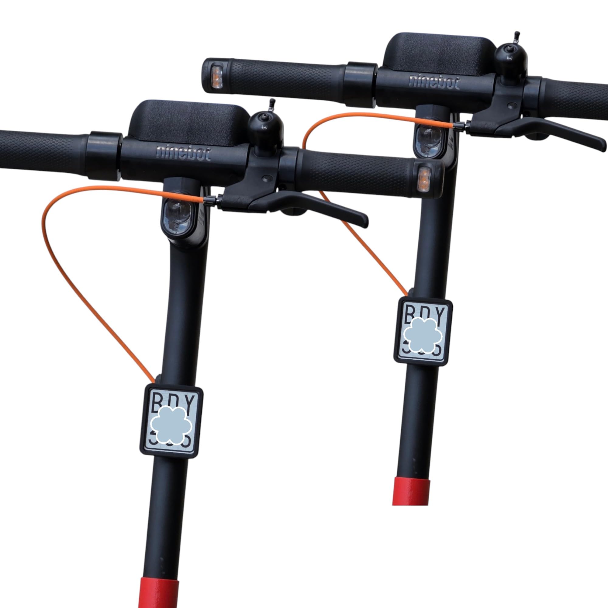 3DPRINTOK 2 KIT Portatarga per Monopattino Elettrico | Supporto Targa per Steli Tubolari Tondi, Ovali e Poligonali | Fissaggio Regolabile | ASA Resistente agli Agenti Atmosferici | Made in Italy