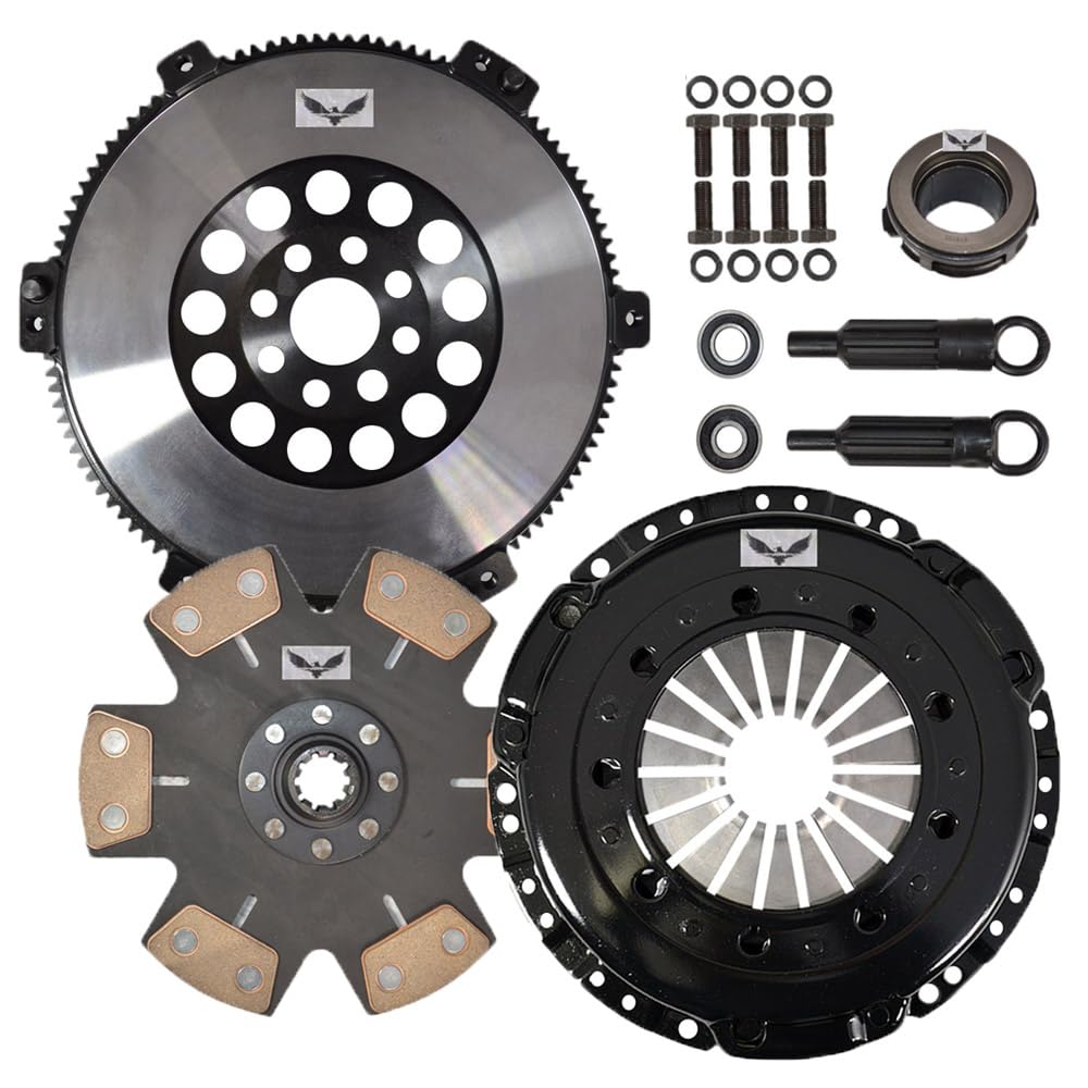 JDK Stage 3 Racing Clutch Kit & Chromoly Flywheel Compatible with BMW 323i 323is 325i 325is 328i 328is 525i 528i M3 Z3 M Coupe M Roadster E32 E36 E39 S50 S52 S54 M50 M52