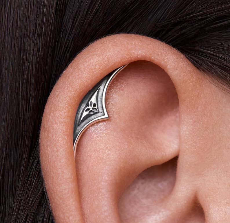 ASTM F136 Titanium Halloween Piercing Jewelry 16G 8mm for Helix Conch Flat,Threadless - Image 2