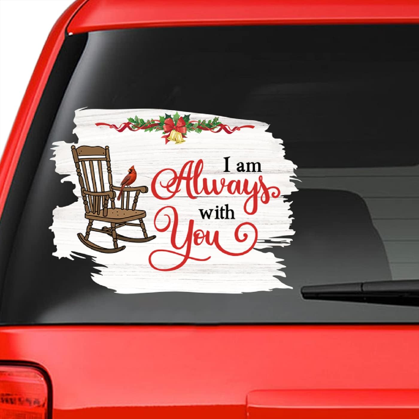 Memory Christmas Waterproof Window Decals for Home Wall Window Décor. Loss of Loved One Christmas Window Sticker Watercolor Memorial. Memorial Christmas Window Sticker: I Am Always with You, XXXL