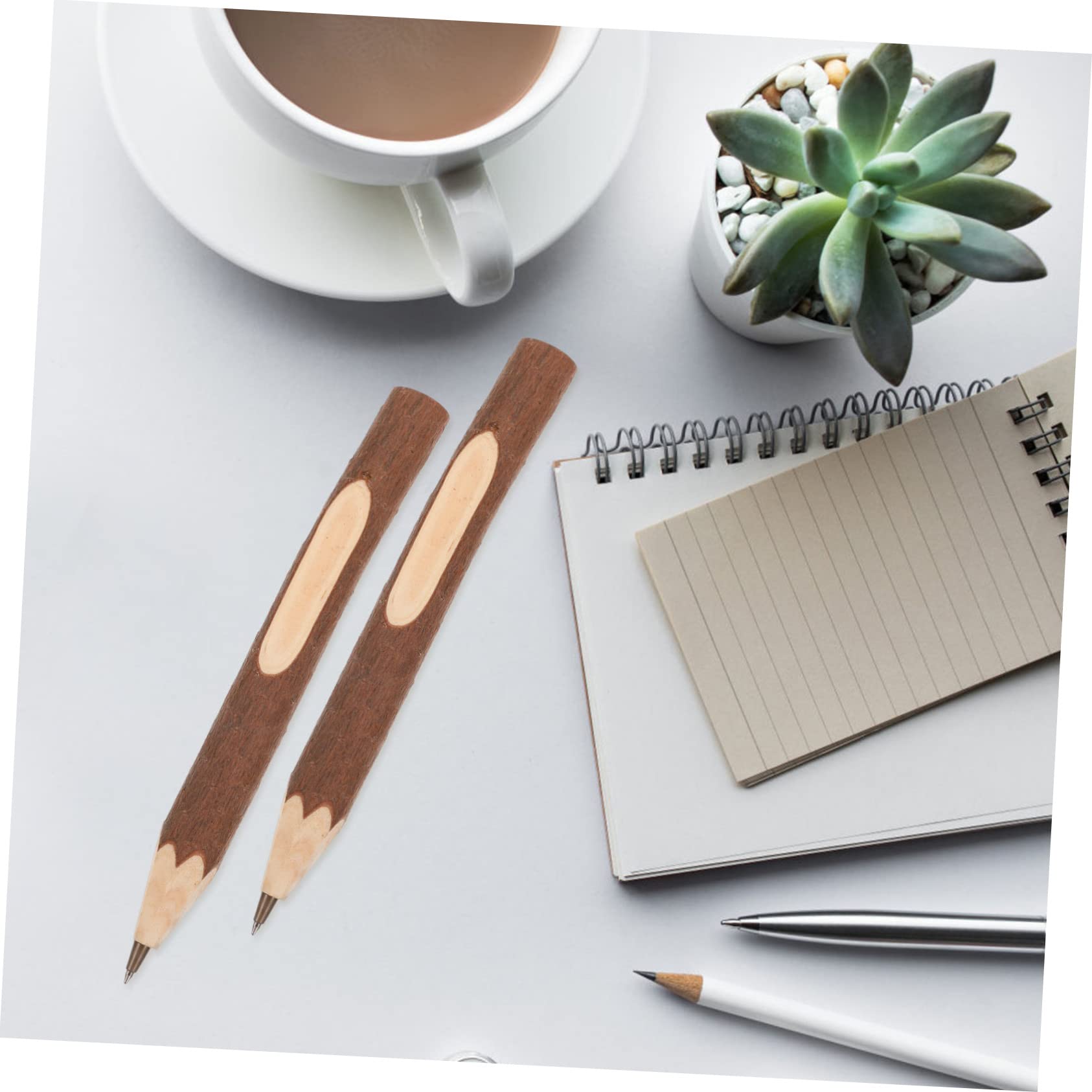 NUOBESTY 3 Ensembles Lot De 3 Stylos À Bille Twig Stylos Noirs Multicolores À Bille À Encre En Bois Pratiques Portables 16 pièces * 3