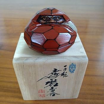 【大幅値下げ】讃岐一刀彫宗家 山中象堂 達磨 だるま 置物　木地 compass1728019269.jpg