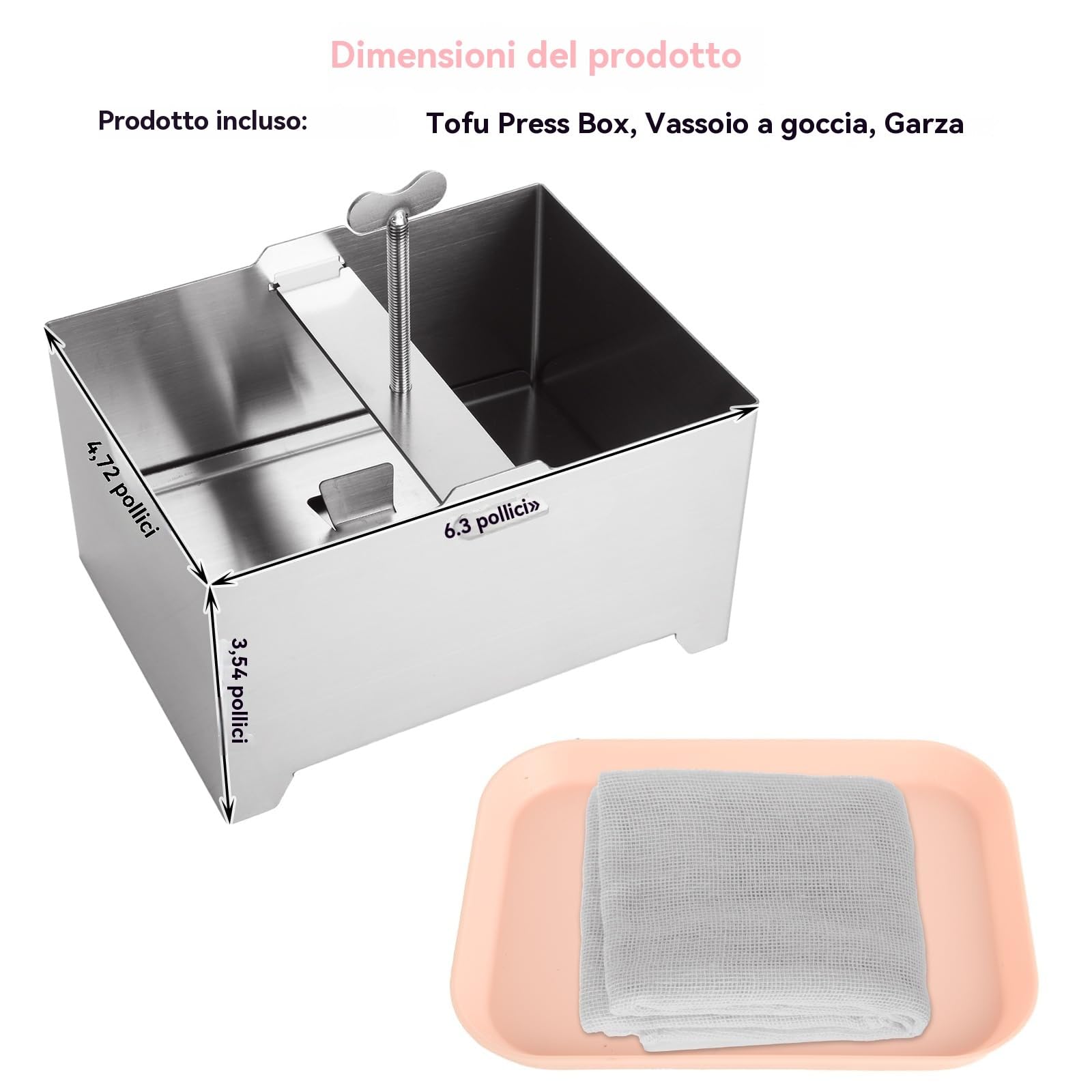 Un kit de presse de presse de tofu de qualité alimentaire en acier inoxydable fabricant de tofu pression réglable pour presse de presse de presse de presse de presse de moule de lave-vaisselle pour