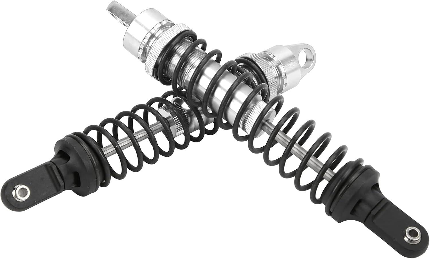 2Pcs 188mm RC Aluminum Shock Absorber Damper for 1/5 Scale OffRoad Cars, Suitable for HSP 94050 RC Gasoline Vehicles (Silver)