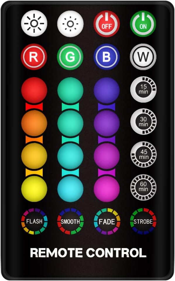 GDPETS Remote Control for 16 Colors Moon Lamp Light(28 Keys)