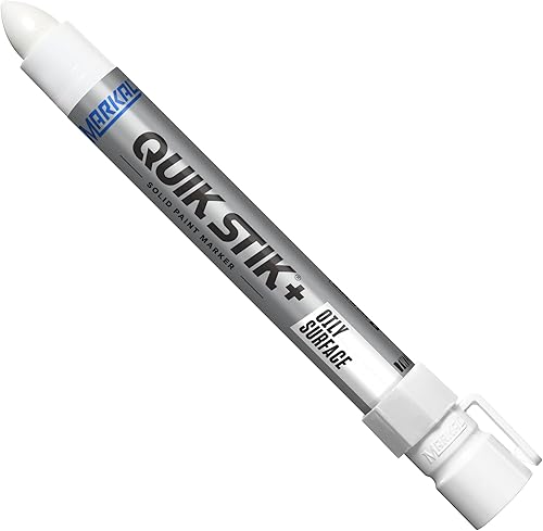 Markal 28880 Quik Stik + Superficie Aceitosa Marcador de pintura sólida para superficies aceitosas, húmedas, secas, lisas y rugosas, perilla