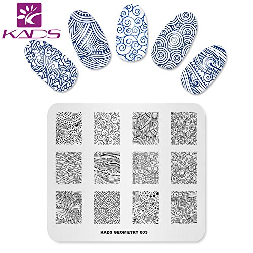 KADS 5 peças/conjunto de molde de unhas, molde de arte de unhas, ferramenta de decoração, geometria,