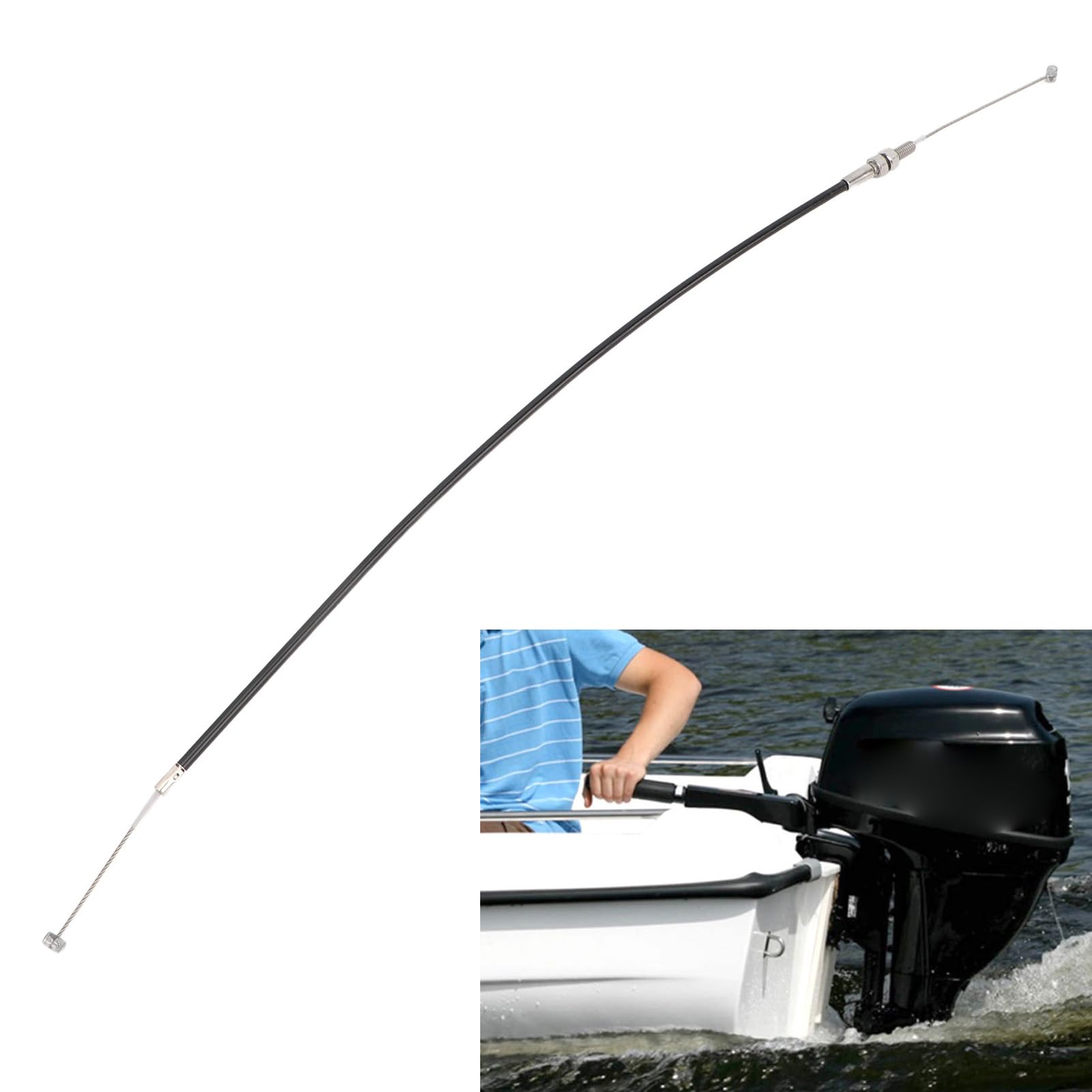 Throttle Cable 2 Stroke 40HP Outboard Motor 66T 26301 00 Boat Engine Accessory Stable Control Easy Installation for Boating Enthusiasts