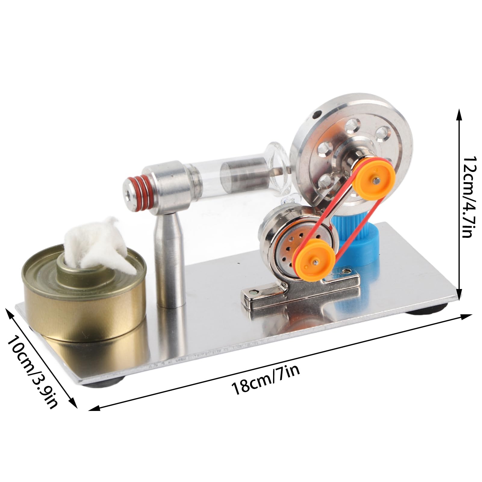 Modello Funzionante Di Motore Stirling Dorato, Generatore Didattico A Bassa Temperatura Con Lampada Ad Alcool, Kit Scientifico In Lega Di Zinco