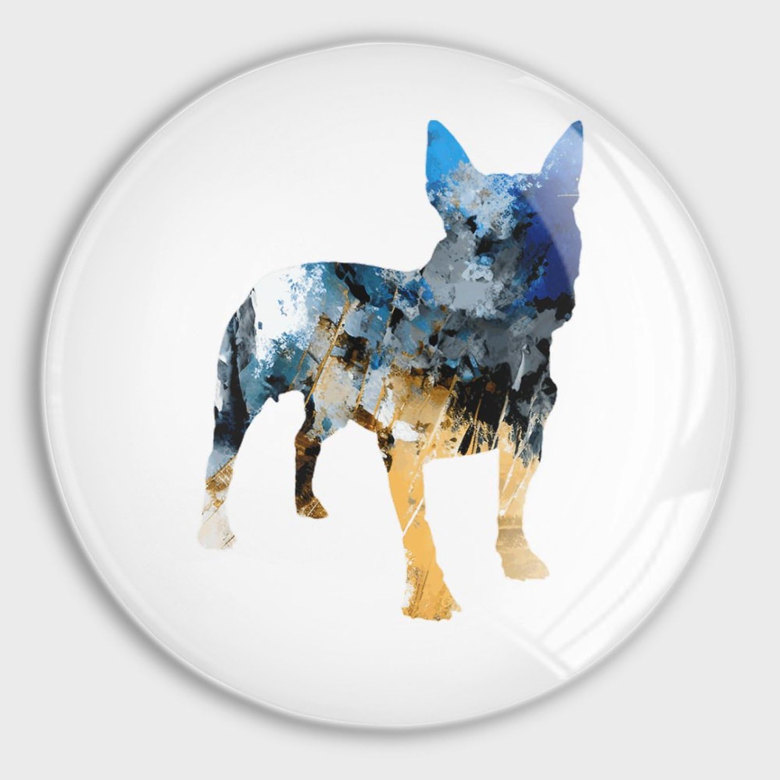Aimants de refrigerateur en verre Bull Terrier : lot magnets tableau magnetique decoration