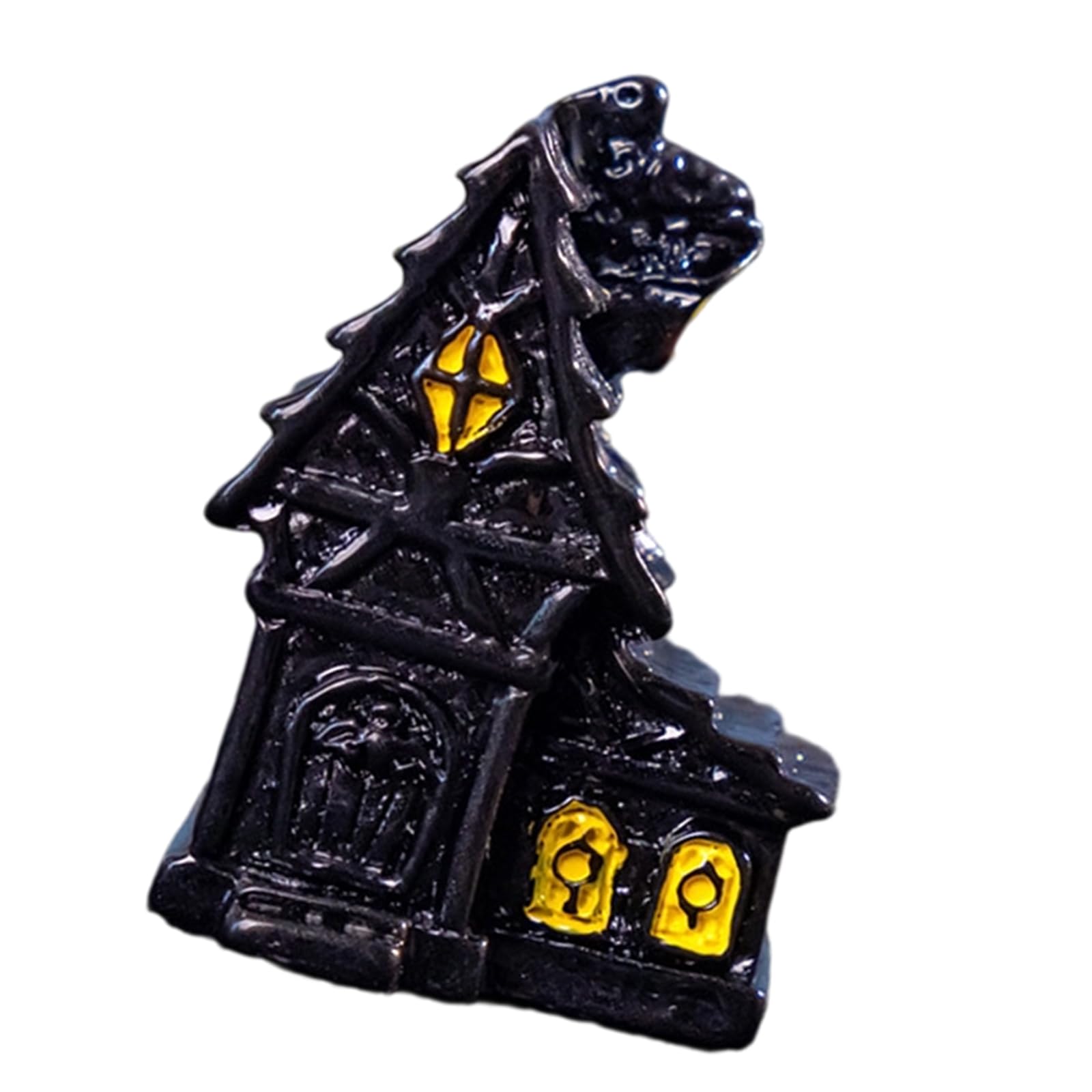 Kalttoy Contemporary Styles Miniature Devil Cottage Resin Figurine Halloween Desktop Ornament Festival Shelf Display Art Desktop Halloween Ornament