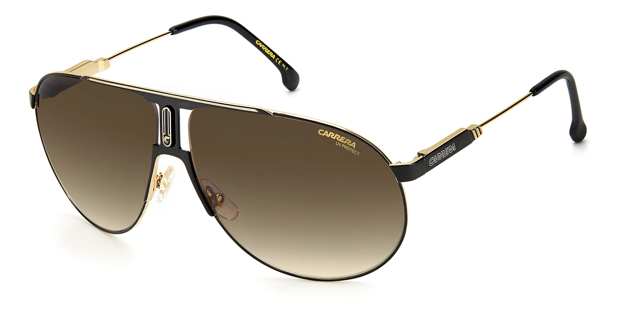 Carrera PANAMERIKA65 Aviator Sunglasses, Black Gold, 65mm, 11mm