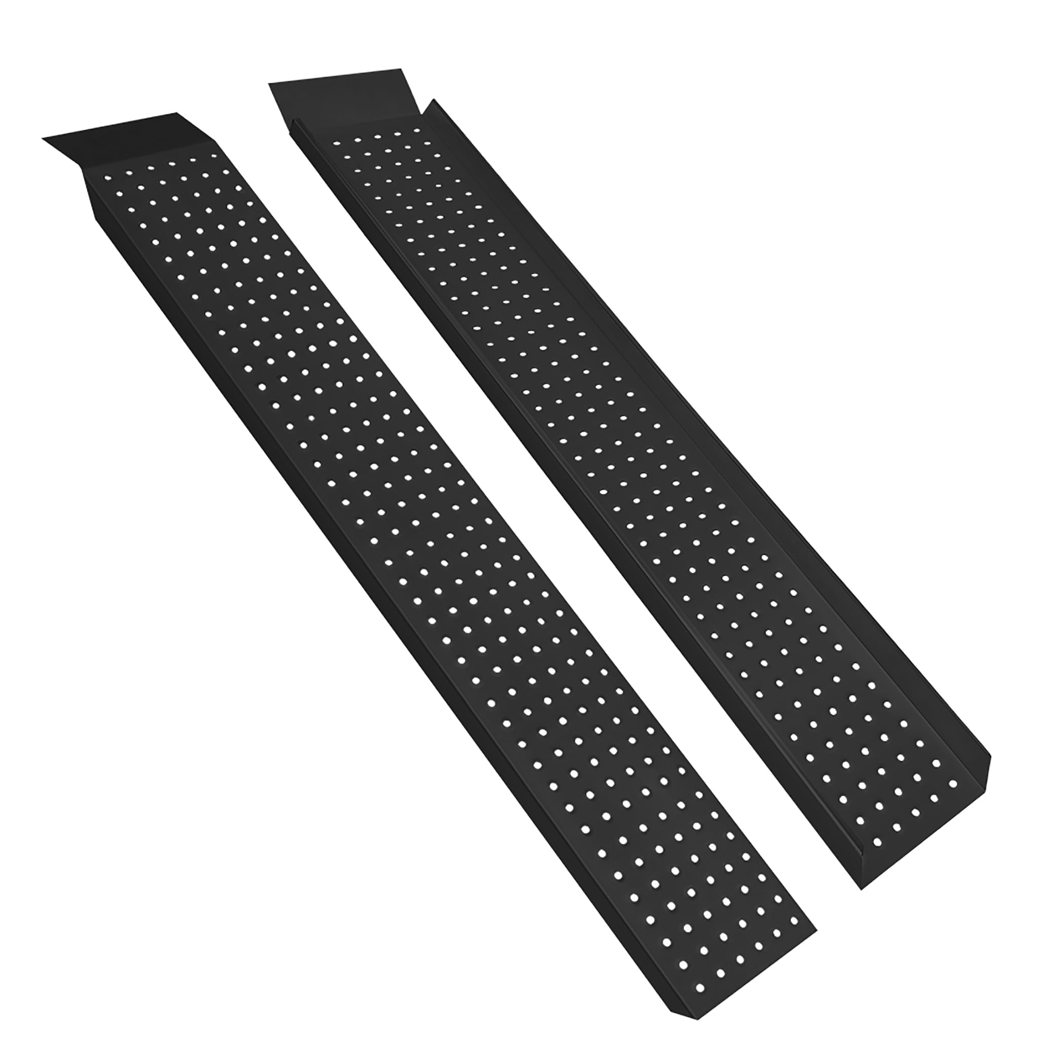 ACXIN 2 Stück Auffahrrampe, Antirutsch Verladerampe Laderampen für Motorrad ATV Quad PKW Auto, Max 400 kg Laderampe aus Verzinkter Stahl, 135 x 23 cm (Schwarz), ASN-(HAG8600)